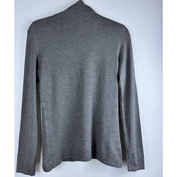 Nwt Tahari Sz Sm Mock Neck Dk Gray Rayon Nylon LS Capsule Career Profess Sweater - Picture 4 of 11